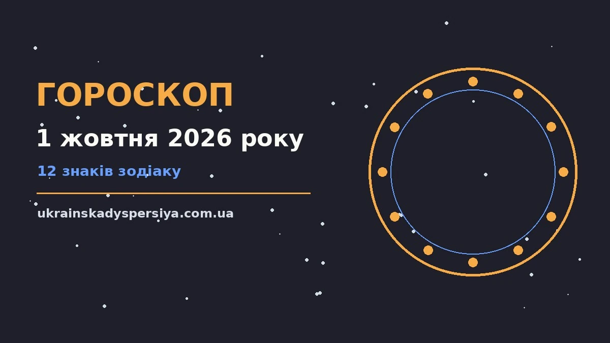 Гороскоп на 1 жовтня 2026 року: час рішень для всіх знаків для впевненого початку дня