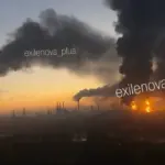 Наслідки пожежі на Московському НПЗ після удару дронів у ніч на 20 вересня