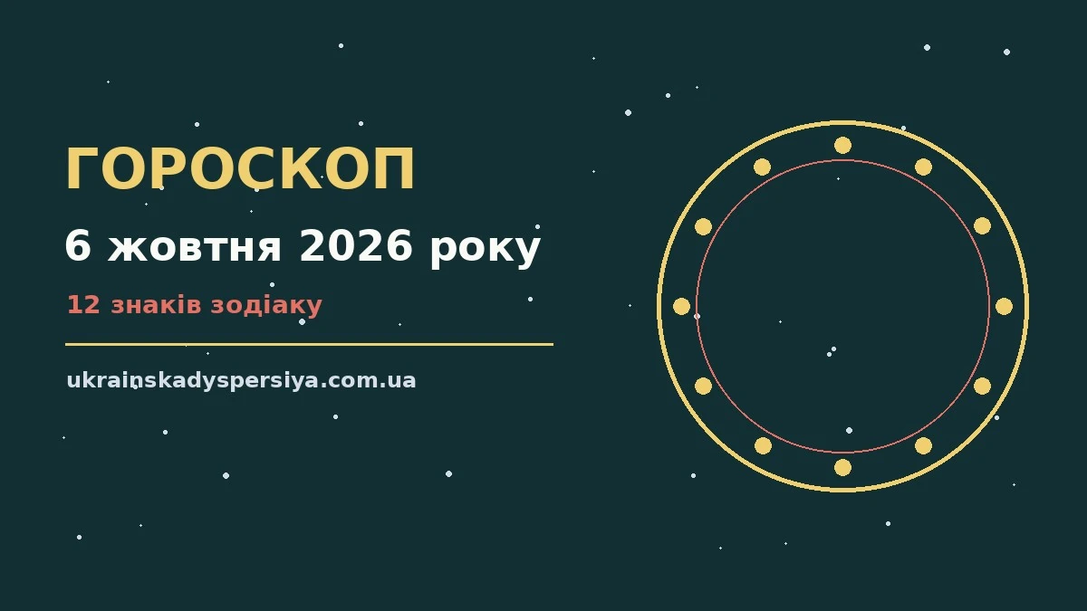 Гороскоп на 6 жовтня 2026 року: час рішень для всіх знаків для впевненого початку дня