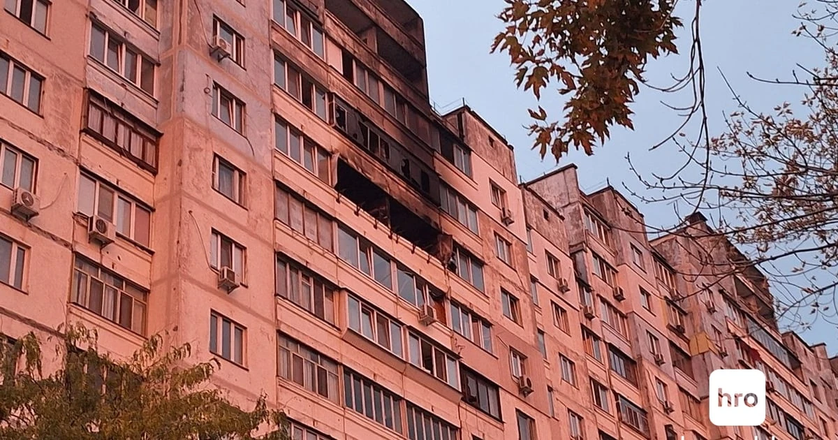 Рятувальники ДСНС ліквідували наслідки удару БпЛА по 12-поверхівці в Києві